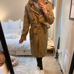 H&M Camel Trench Coat Size 0 with Belt